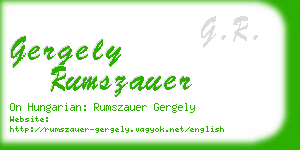 gergely rumszauer business card